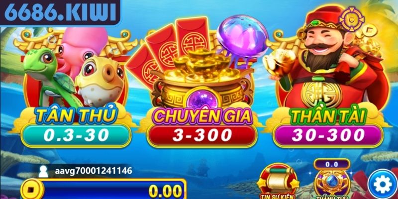 Bắn Cá Thần Tài 6686 - Quy Luật, Cấp Độ Phòng Và Mẹo Săn Mồi 2 Cấp độ chơi trung bình