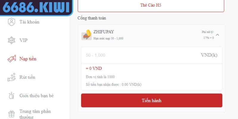 Nạp Tiền 6686 - Hướng Dẫn Chi Tiết Và Chuẩn Chỉnh Nhất 2025 2 Tiến hành đổi tiền qua giftcode