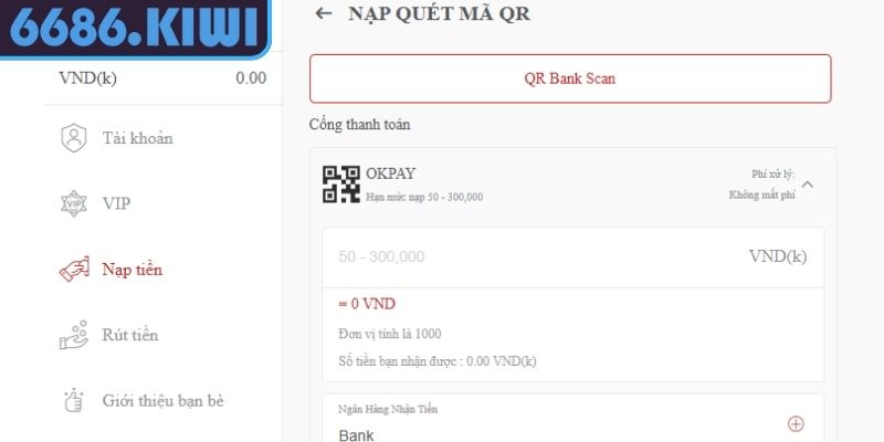 Nạp Tiền 6686 - Hướng Dẫn Chi Tiết Và Chuẩn Chỉnh Nhất 2025 1 Nạp tiền 6686 thông qua ngân hàng