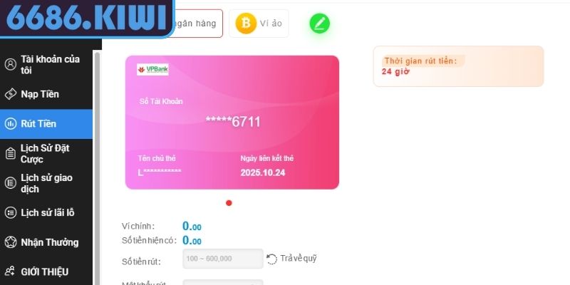 Rút Tiền 6686 - Quy Trình Chi Tiết Và An Toàn Nhất 2025 1 Điều kiện cần thiết để rút tiền tại 6686 thành công